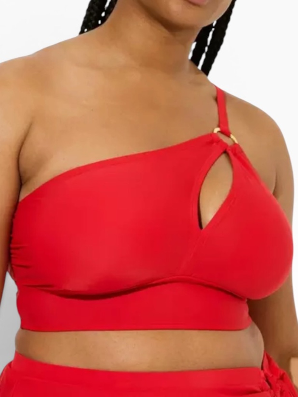 torrid Red Ring Detail Cutout Bikini Top 2X NEW